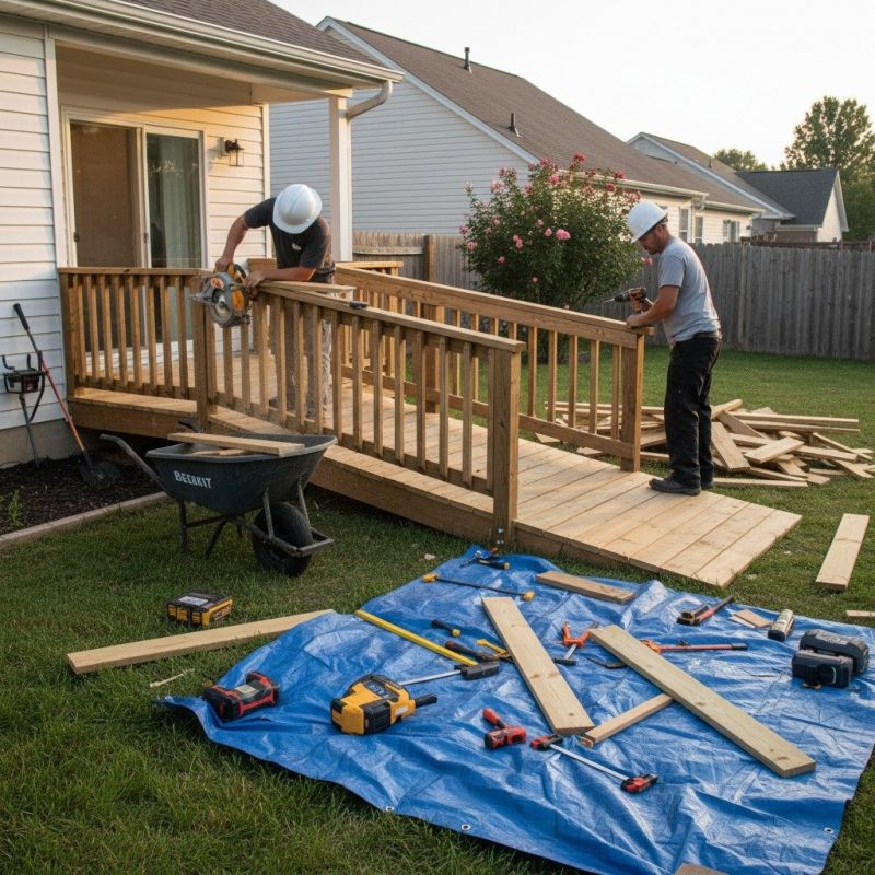 Deck Ramp Construction
