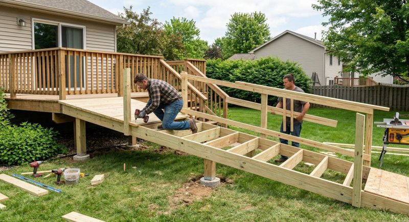 Deck Ramp Construction